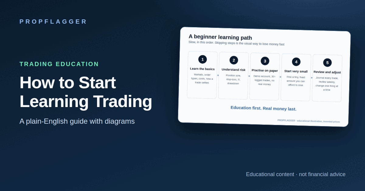 How to Learn Trading: A Realistic Roadmap for Beginners (featured illustration)